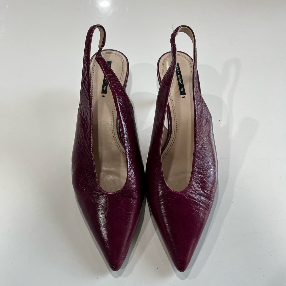 Zara leather heels